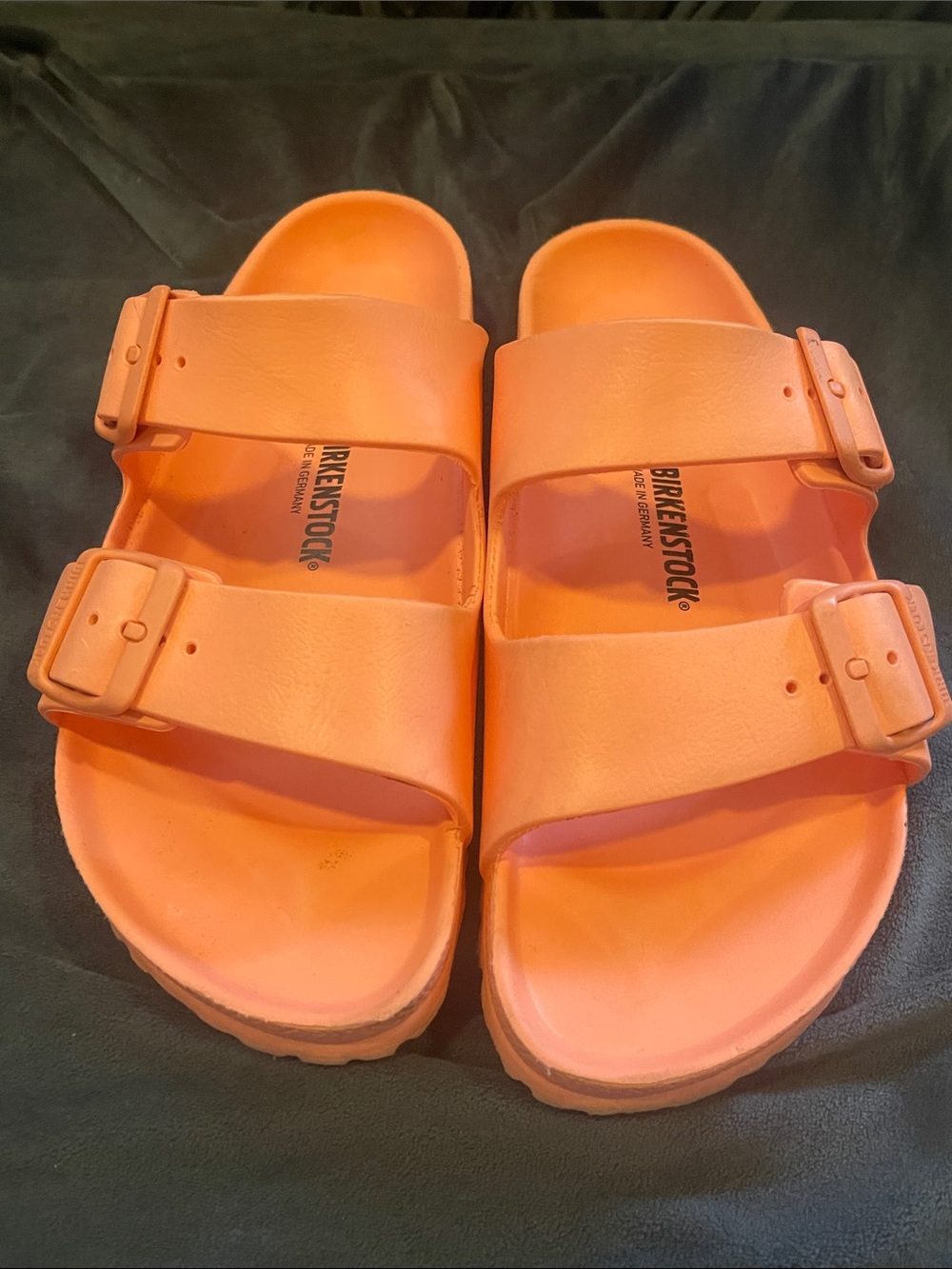 Birkenstock Coral Two-Strap EVA Sandals, size 9, EUC